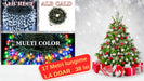 Instalatie brad cu 200 LED-uri, lungime 17m, 8 jocuri de lumini, Multicolor, Alb rece sau cald Gospodaria Ta