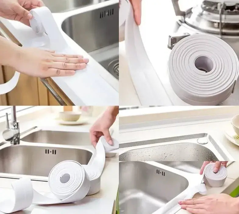 Banda adeziva pentru etansare Plita, WC, Cada, Chiuveta, multifunctionala si impermeabila 3,2 m x 3.5 cm Gospodaria Ta