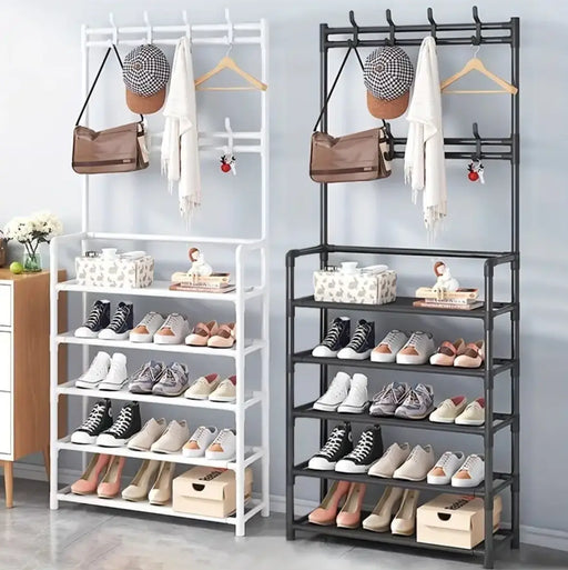 Cuier și Pantofar Multifuncțional din Metal cu 5 Rafturi – Soluția Perfectă pentru Organizarea Casei! Gospodaria Ta