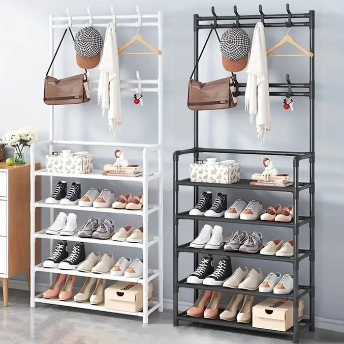 Cuier și Pantofar Multifuncțional din Metal cu 5 Rafturi – Soluția Perfectă pentru Organizarea Casei! Gospodaria Ta