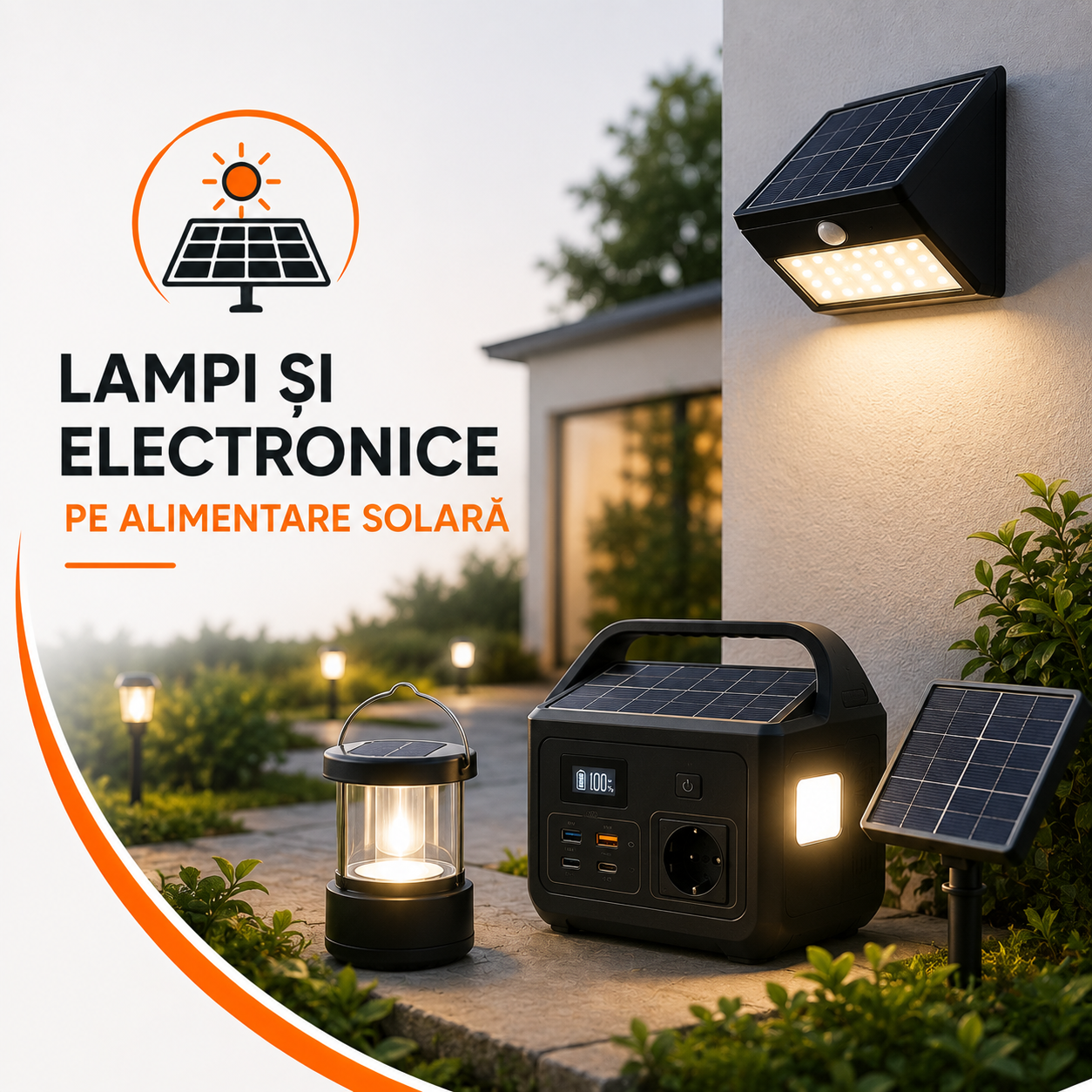 Lampi si electronice pe alimentare solara